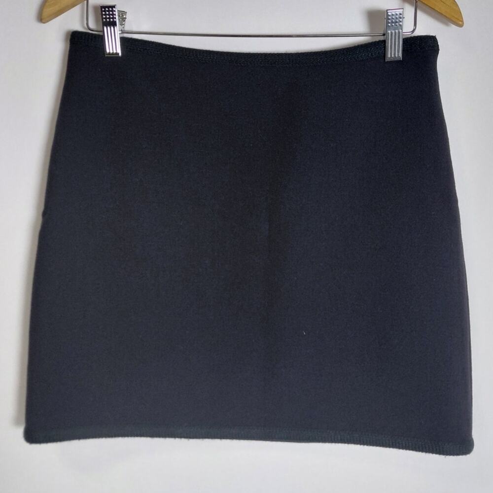 IP9 KORS MICHAEL KORS Wool Blend Skirt Black Solid Women Size 4